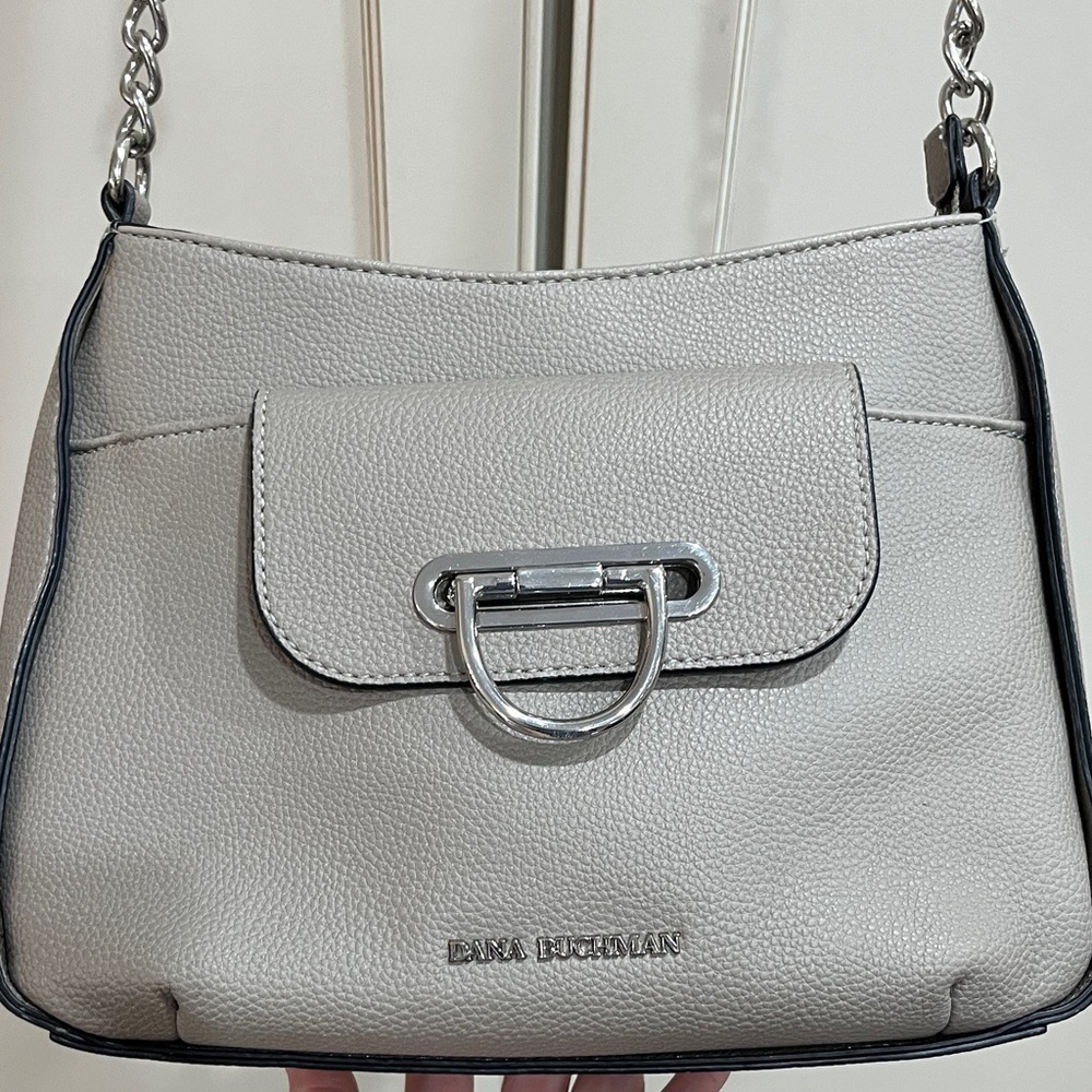 Dana Bachman Silver and Gray Crossbody Bag